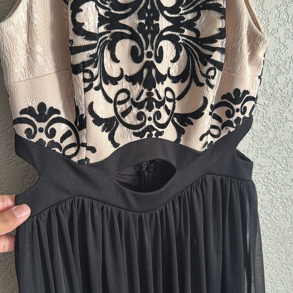 Blondie Nights Womens Black Lace Maxi Gown Size 1 Maxi Prom Formal Homecoming - Picture 4 of 7